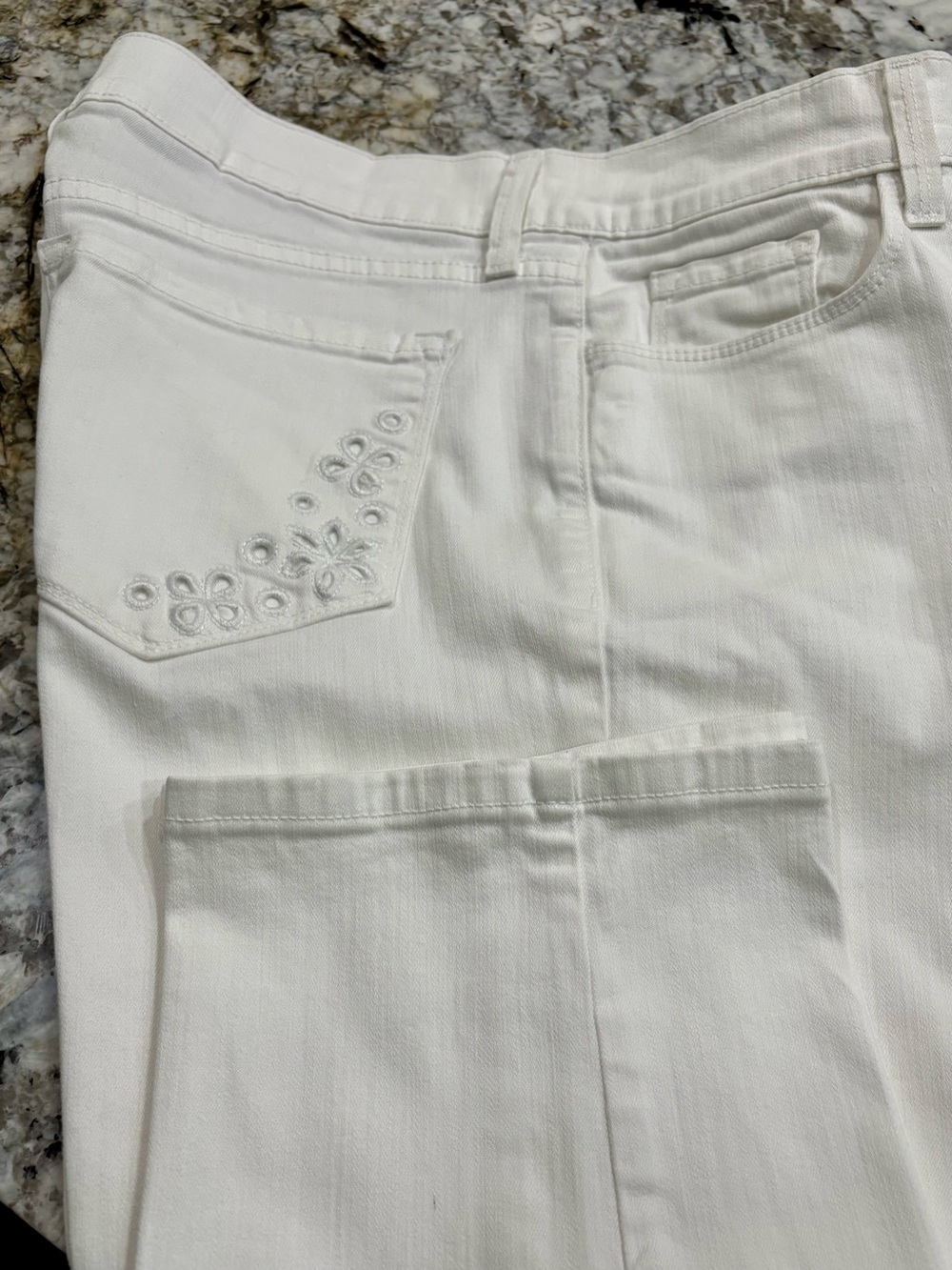 NYDJ White Crop Pants, Size 12P